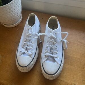 White platform converse